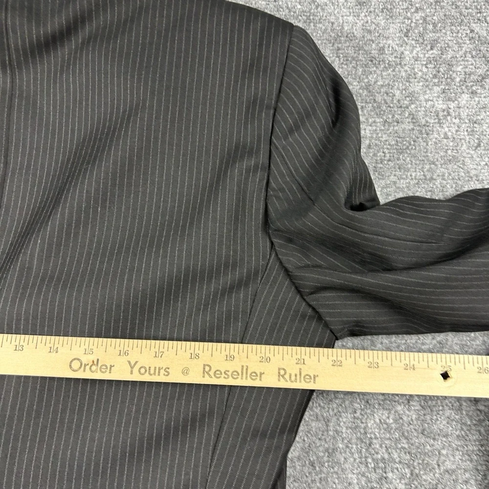 Brooks Brothers Regent Suit Jacket Mens 44 Gray Pinstripe Wool Two Button Italy‎